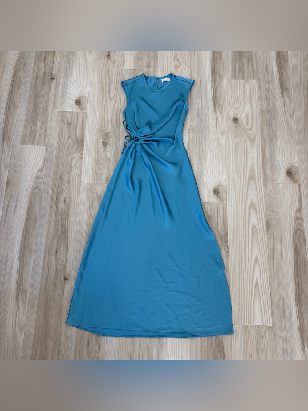 Melloday Side Ruched Satin Dress